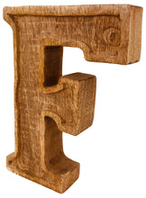 Load image into Gallery viewer, Hand Carved Wooden Embossed Letter F
