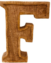 Load image into Gallery viewer, Hand Carved Wooden Embossed Letter F
