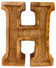 Load image into Gallery viewer, Hand Carved Wooden Embossed Letter H
