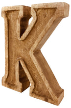 Load image into Gallery viewer, Hand Carved Wooden Embossed Letter K
