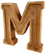 Load image into Gallery viewer, Hand Carved Wooden Embossed Letter M
