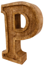 Load image into Gallery viewer, Hand Carved Wooden Embossed Letter P
