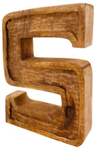 Load image into Gallery viewer, Hand Carved Wooden Embossed Letter S
