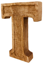 Load image into Gallery viewer, Hand Carved Wooden Embossed Letter T
