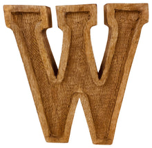 Load image into Gallery viewer, Hand Carved Wooden Embossed Letter W
