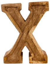 Load image into Gallery viewer, Hand Carved Wooden Embossed Letter X
