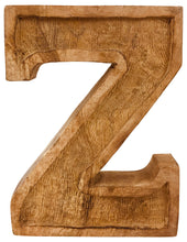 Load image into Gallery viewer, Hand Carved Wooden Embossed Letter Z
