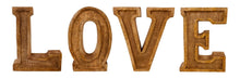 Load image into Gallery viewer, Hand Carved Wooden Embossed Letters Love
