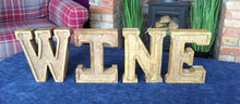 Load image into Gallery viewer, Hand Carved Wooden Embossed Letters Wine
