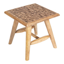 Load image into Gallery viewer, Bamboo Design Wooden Stool 25cm
