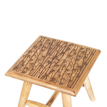 Load image into Gallery viewer, Bamboo Design Wooden Stool 25cm
