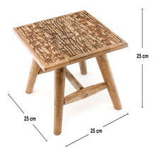 Load image into Gallery viewer, Bamboo Design Wooden Stool 25cm
