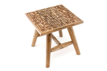 Load image into Gallery viewer, Bamboo Design Wooden Stool 25cm
