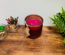 Load image into Gallery viewer, Forest Mist Leaf Glass Scented Candle (Assorted Colours)
