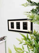 Load image into Gallery viewer, Black And Gold Triple Photo Frame 4x6&quot;
