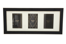 Load image into Gallery viewer, Black And Gold Triple Photo Frame 4x6&quot;
