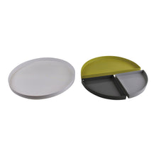 Load image into Gallery viewer, Set Of 4 Abstract Metal Trinket Trays, 29cm diameter
