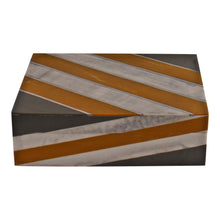 Load image into Gallery viewer, Abstract Design Resin Large Trinket Box, Design 1 , Diagonal Stripes
