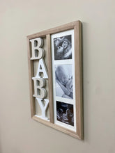 Load image into Gallery viewer, Baby Three Photograph Wooden Frame 43cm
