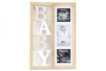 Load image into Gallery viewer, Baby Three Photograph Wooden Frame 43cm
