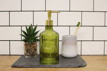 Load image into Gallery viewer, Green Glass Soap Dispenser
