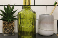 Load image into Gallery viewer, Green Glass Soap Dispenser
