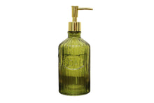 Load image into Gallery viewer, Green Glass Soap Dispenser
