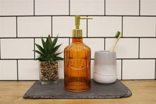 Load image into Gallery viewer, Orange Glass Soap Dispenser
