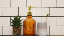 Load image into Gallery viewer, Orange Glass Soap Dispenser
