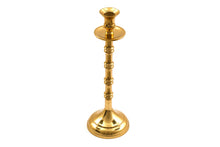 Load image into Gallery viewer, Brass Metal Dinner Candlestick 30cm
