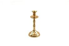 Load image into Gallery viewer, Brass Metal Dinner Candlestick 22cm
