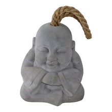 Load image into Gallery viewer, Smiling Buddha Grey Cement Doorstop
