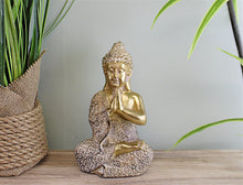 Load image into Gallery viewer, Gold Sitting Buddha Ornament, Praying, 19cm
