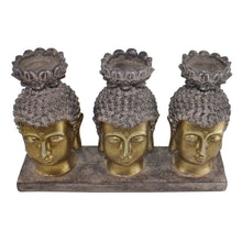 Load image into Gallery viewer, Triple Candle Holder, Buddha Design
