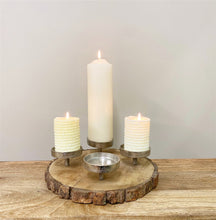 Load image into Gallery viewer, Candle Holder On Wooden Base 28cm
