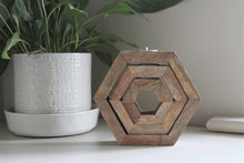 Load image into Gallery viewer, Set of Three Hexagon Tealight Holders 20cm
