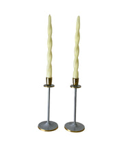 Load image into Gallery viewer, Glossy Grey Irina Candlestick, Set of 2, 20cm
