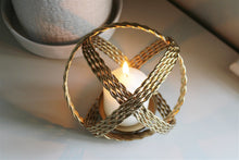 Load image into Gallery viewer, Gold Coloured Ball Candle Holder
