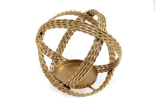 Gold Coloured Ball Candle Holder