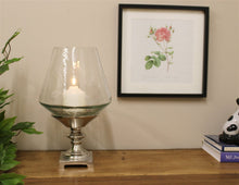 Load image into Gallery viewer, Hurricane Pillar Candle Stand Silver
