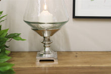 Load image into Gallery viewer, Hurricane Pillar Candle Stand Silver
