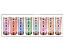 Load image into Gallery viewer, Kaleidoscope Design Colour Changing LED Lamp &amp; Aroma Diffuser in Rose Gold
