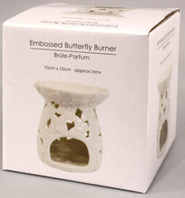 Load image into Gallery viewer, White Embossed Butterfly Oil Burner
