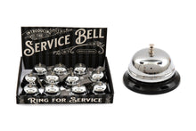 Load image into Gallery viewer, Desk Service Bell, Black &amp; Silver
