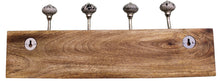 Load image into Gallery viewer, Black &amp; Grey Ceramic Hooks on Wooden Base
