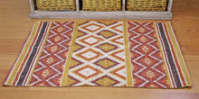 Load image into Gallery viewer, Moroccan Inspired Kasbah Rug, Diamonds and Zig Zags, 60x90cm
