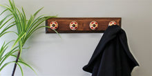 Load image into Gallery viewer, Set of 4 Kasbah Design Coat Hooks On Wooden Base
