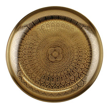 Load image into Gallery viewer, Kasbah Design Decorative Gold Metal Tray
