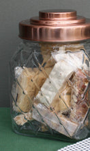 Load image into Gallery viewer, Copper Lidded Square Glass Jar
