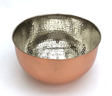 Load image into Gallery viewer, Large Hammered Copper Coloured Bowl
